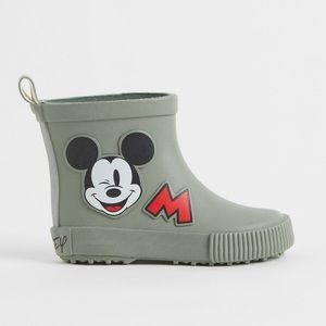 Stylish & Comfy H&M Mickey green toddler Rain Boots. Boy/Girl